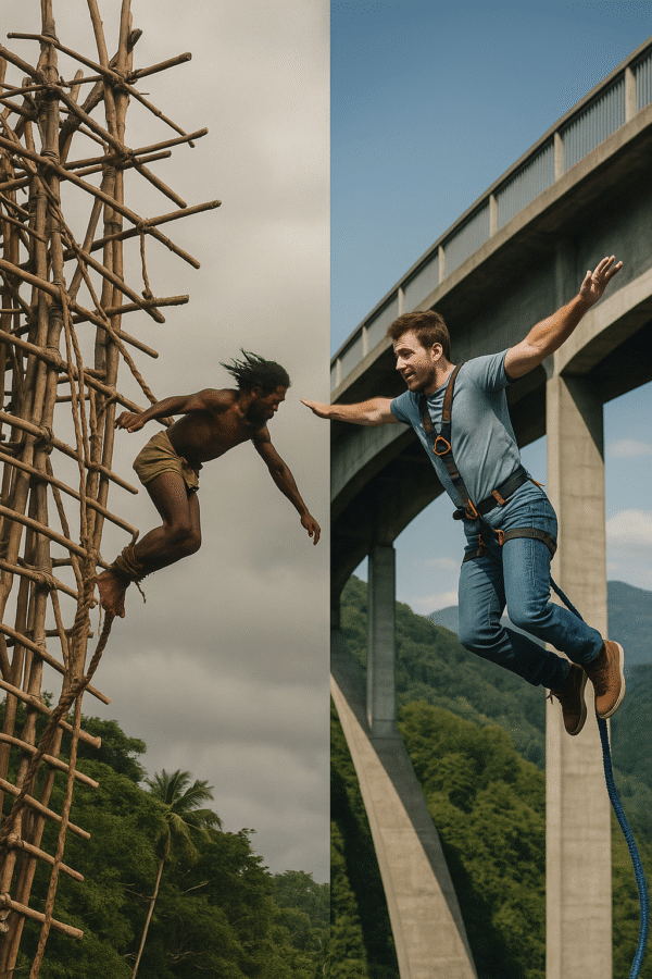 Histoire du saut à l’élastique : des traditions de Vanuatu aux ponts français